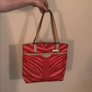 Orange/Pink Coach purse